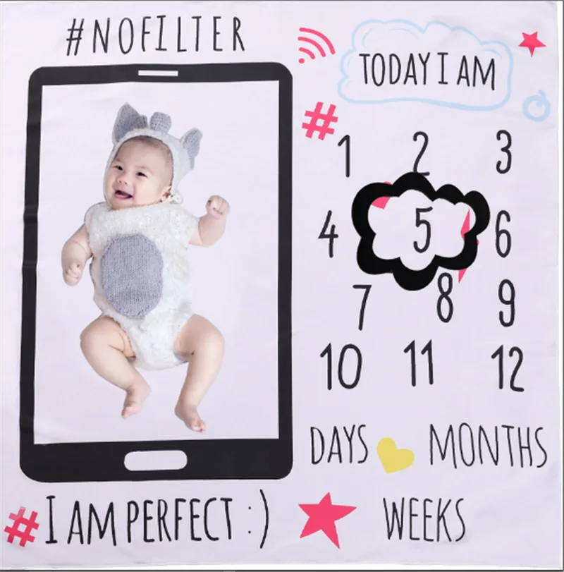 Детские веху реквизит для фотосессии одеяла заднего фона студийного календарь