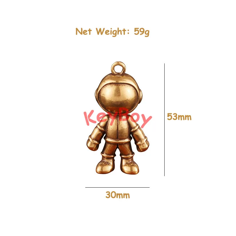 Латунный брелок для ключей с 3d астронавтом космическим роботом Мужская поясная