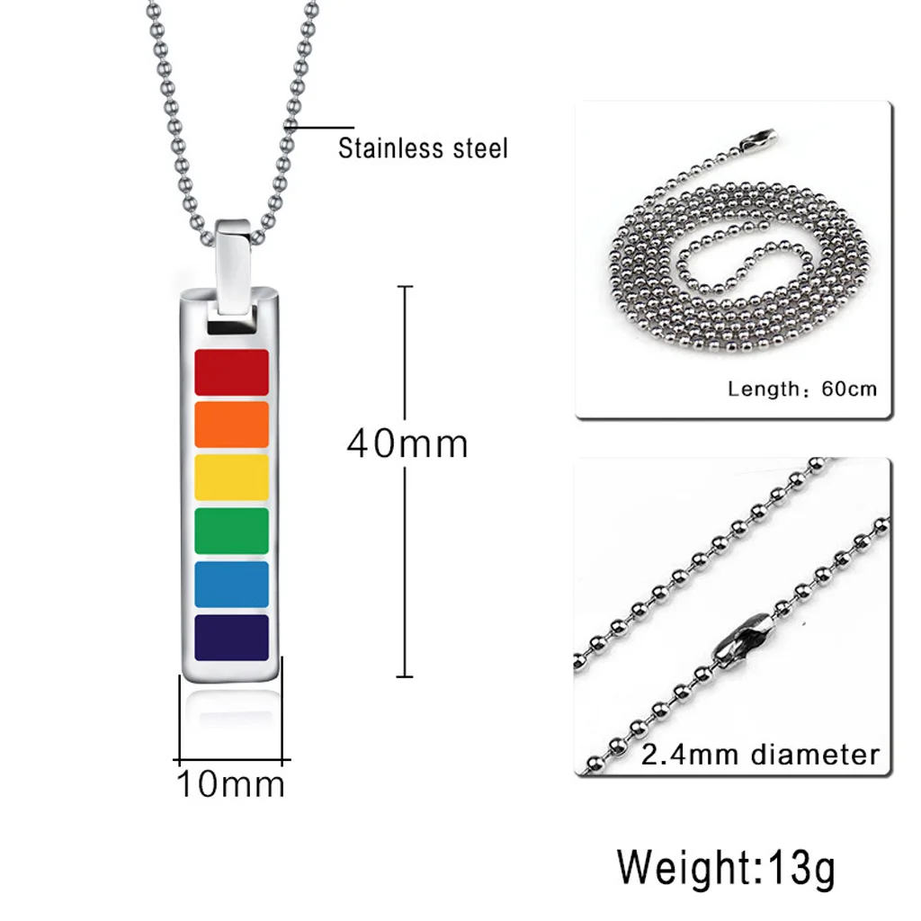 Прямоугольная Радужная Подвеска для геев транссексуалов ювелирные