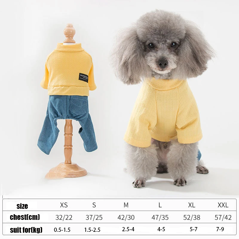 Зимний тканевый костюм Одежда для собак средние Подтяжки Брюки и щенков