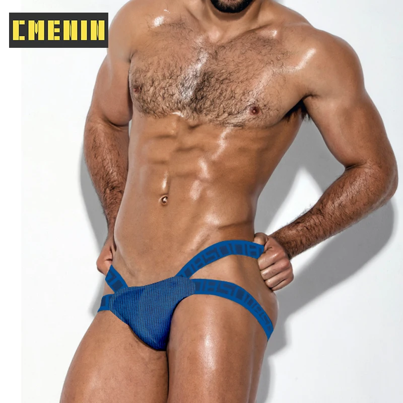Мужские трусы джоки из хлопка темно-синие танга стринги сексуальное нижнее белье