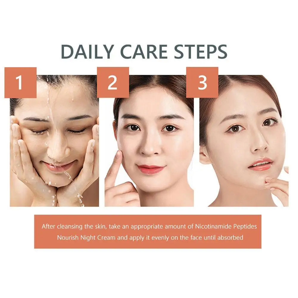 

30G Niacinamide Peptide Nourishing Night Cream Wrinkles Smooth Delicate Moisturizing Lift Firm Increase Elasticity Deep Nourish