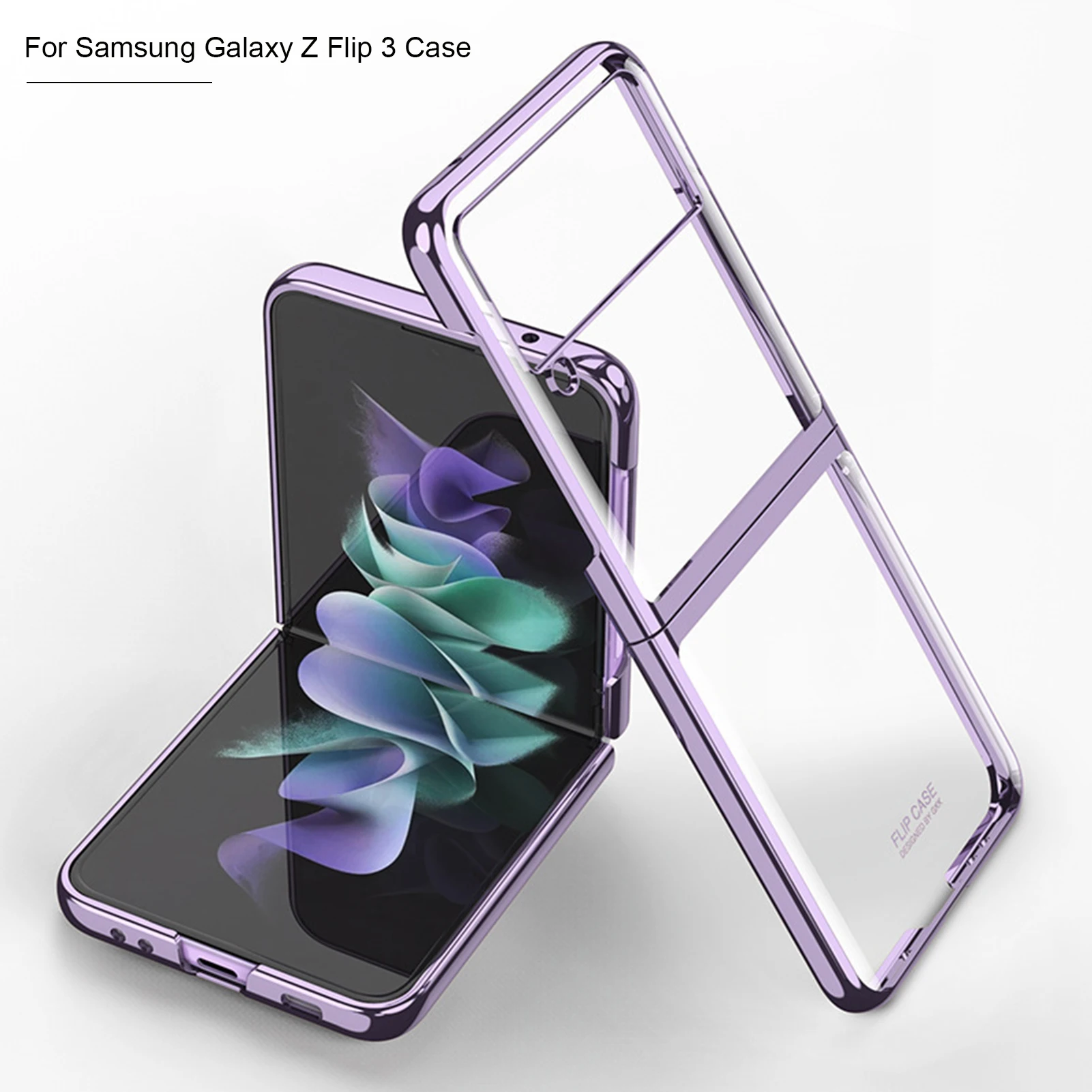 

Новый чехол для Galaxy Z Flip 3 5G Прозрачный Жесткий ПК противоударный чехол для Samsung Galaxy Z Flip3 защитный чехол-бампер