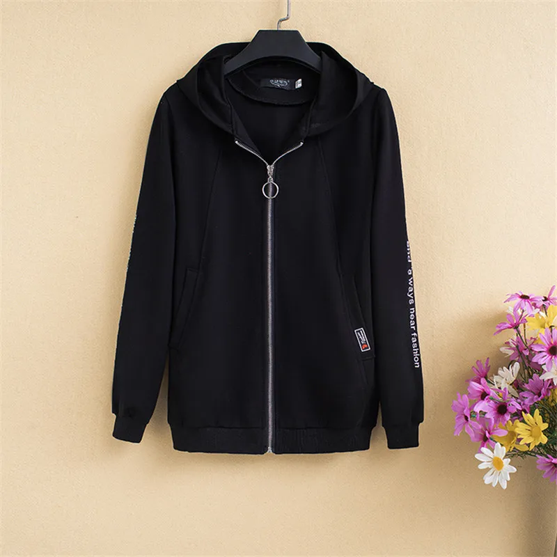 

2020 Spring Autumn New Jacket Coats Women's Hoodie Sportsuit Short Zipper Hooded Jackets Outerwear Ladies Casual Sportswear