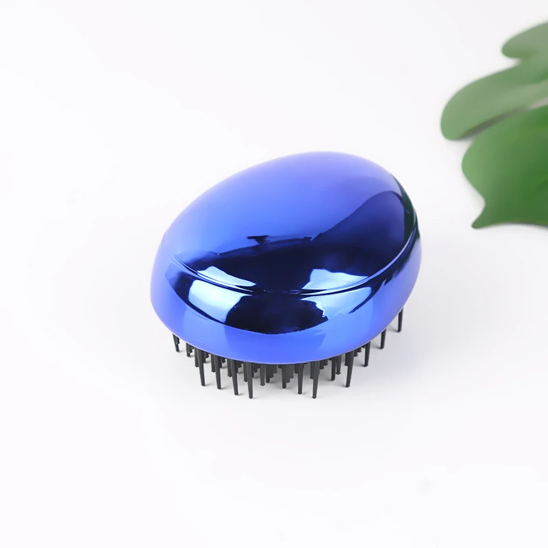 blue 1 шт. Электрическая Складная Расческа яйцо круглой формы мягкие Инструменты для укладки волос Расческа для распутывания профессиональная расческа для путешествий - Цвет: blue