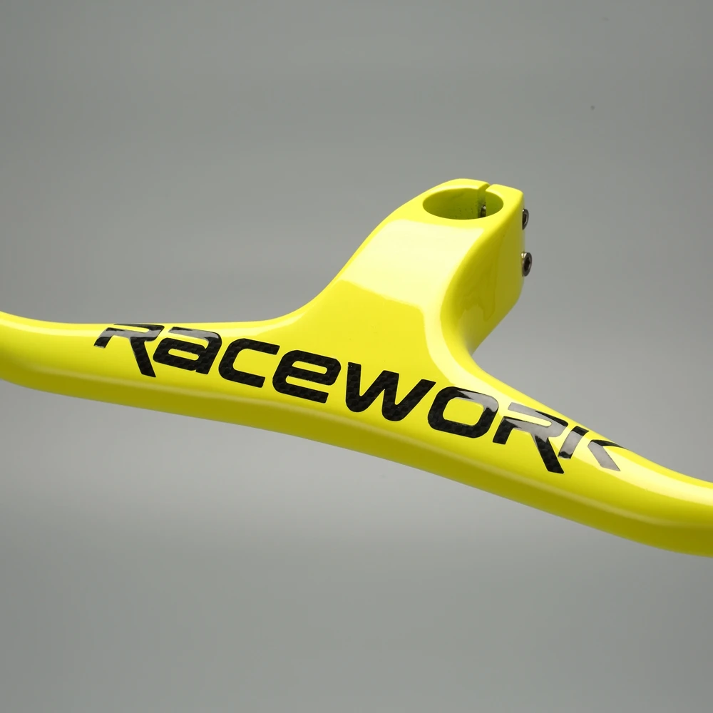 RACEWORK углеродный руль для горного велосипеда-17 градусов Интегрированный руль со стволом 3 к черный матовый углеродный руль MTB