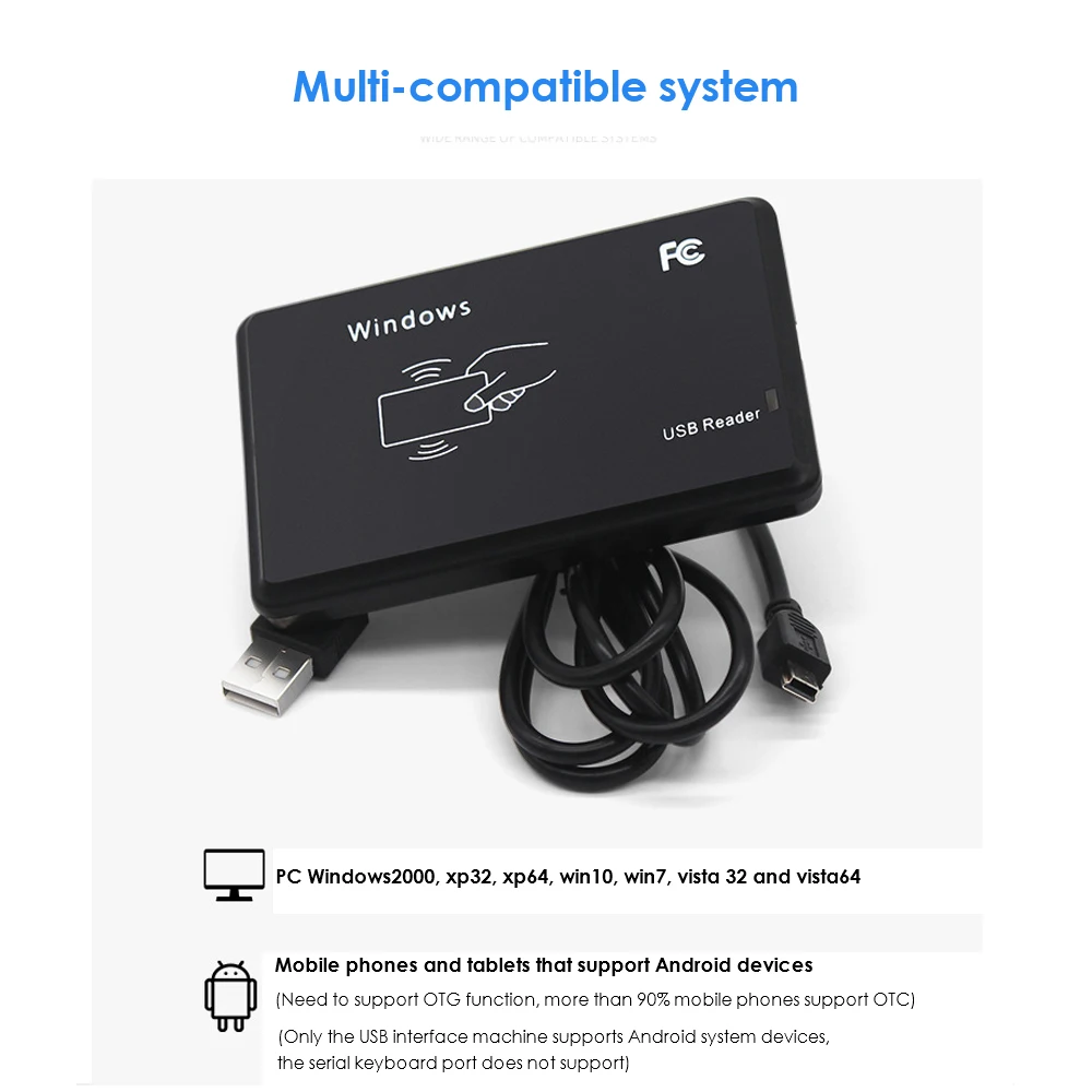13 56 МГц Mifare RFID Бесконтактный бесконтактный датчик умный USB Магнитный кардридер 125