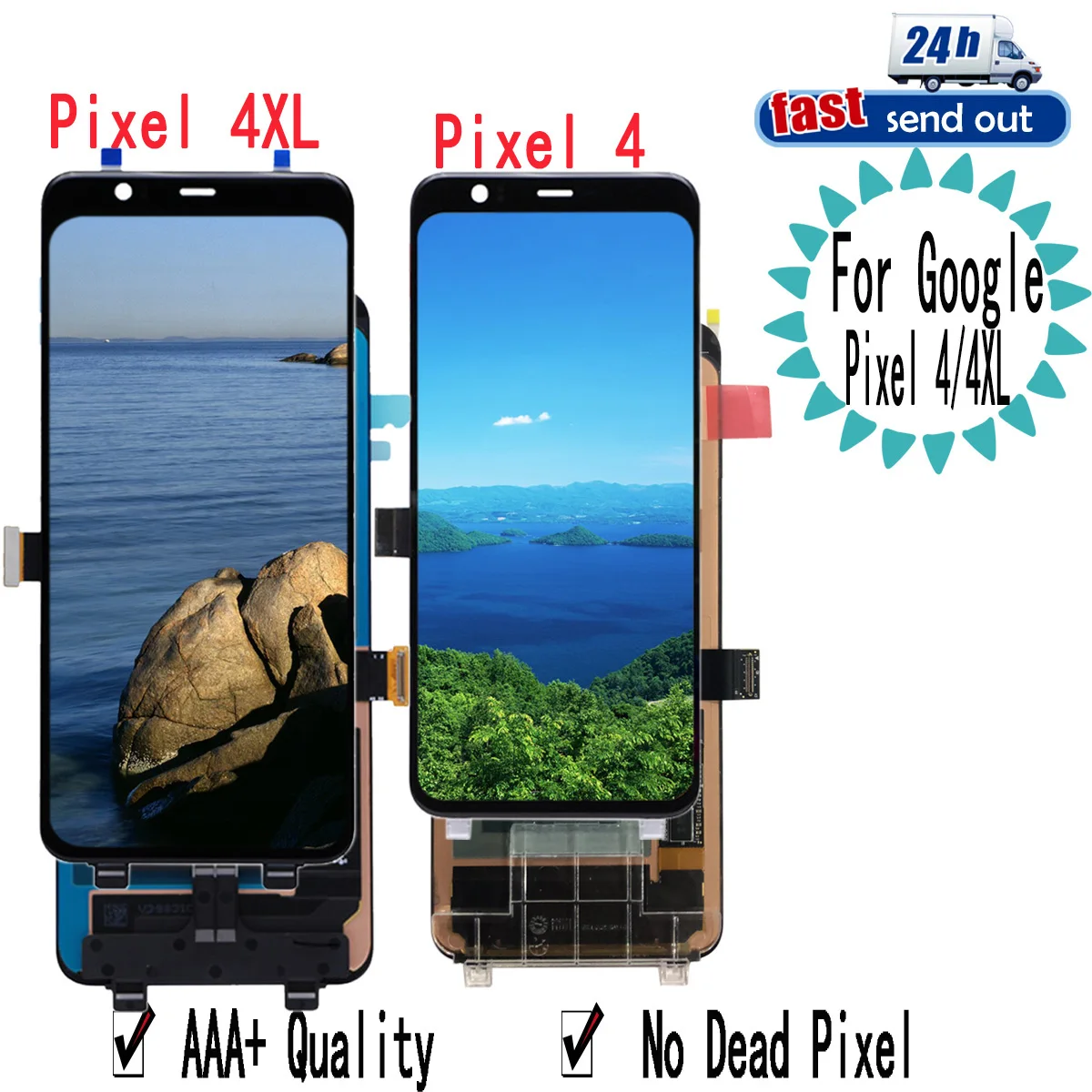 6 23 &quotAMOLED для Google Pixel 4 XL ЖК-дисплей кодирующий преобразователь сенсорного экрана