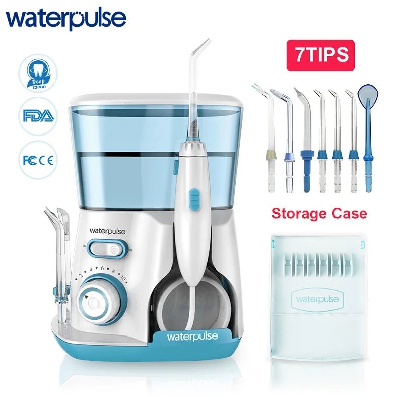 Ирригатор для полости рта Waterpulse V300 Стоматологический 800 мл с 7 насадками в коробке