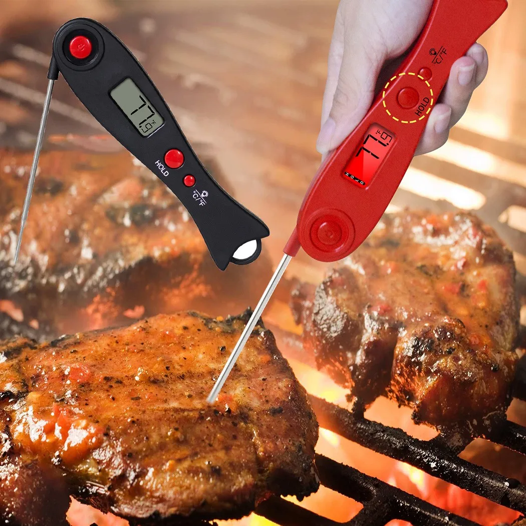 

Grill Food Thermometer Instant Read Electronic Foldable Kitchen Outdoor