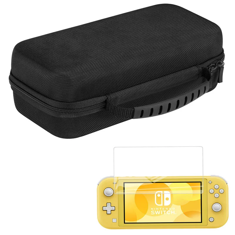 Bag with screen film Чехол для nintendo Switch Lite с усиленной плотной большой сумкой портативный жесткий чехол для nintendo Switch Mini консольные аксессуары защита - Цвет: Bag with screen film