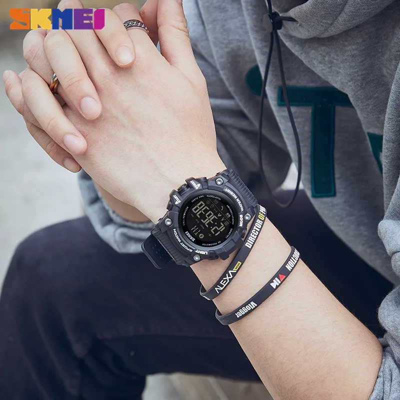 Мужские Водонепроницаемые Смарт-часы SKMEI в стиле милитари для Android и IOS |