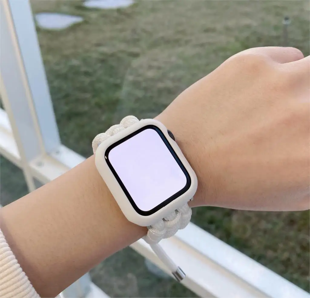 

Umbrella Rope band For Apple Watch 44MM 40MM strap Iwatch Series 6 5 4 SE Sport Bracelet Nylon watchband for apple watch 42 38mm