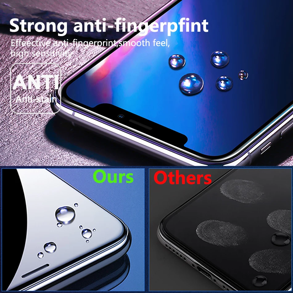 9H стеклянная пленка для iPhone 11 Pro Max защитная из твердого стекла полное покрытие
