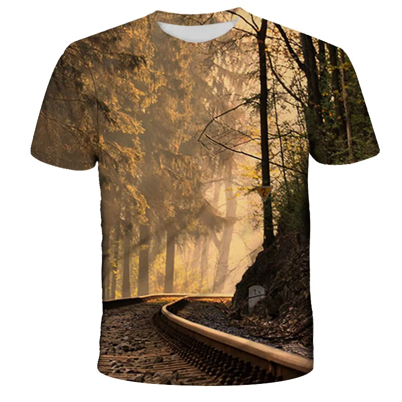 

3D Printed Train Pattern 4-14T Toddler Cool Boy Girl T-Shirt Summer Shirt Short Sleeve Unisex Fashion Children's Clothing New