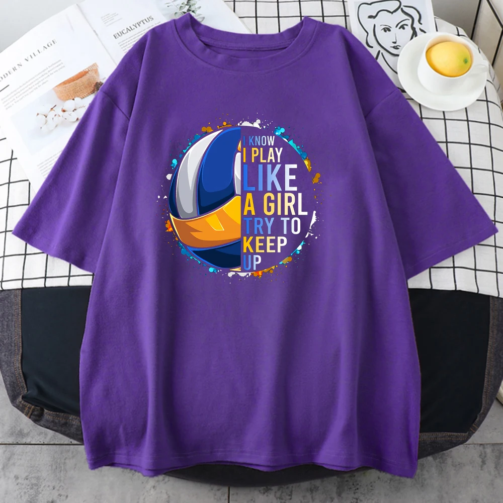 

Volleyball Design Print Tshirt Woman Summer Simplicity Temperament Tops Brand Casual Kawaii T Shirt Leisure Anime Woman Tshirts