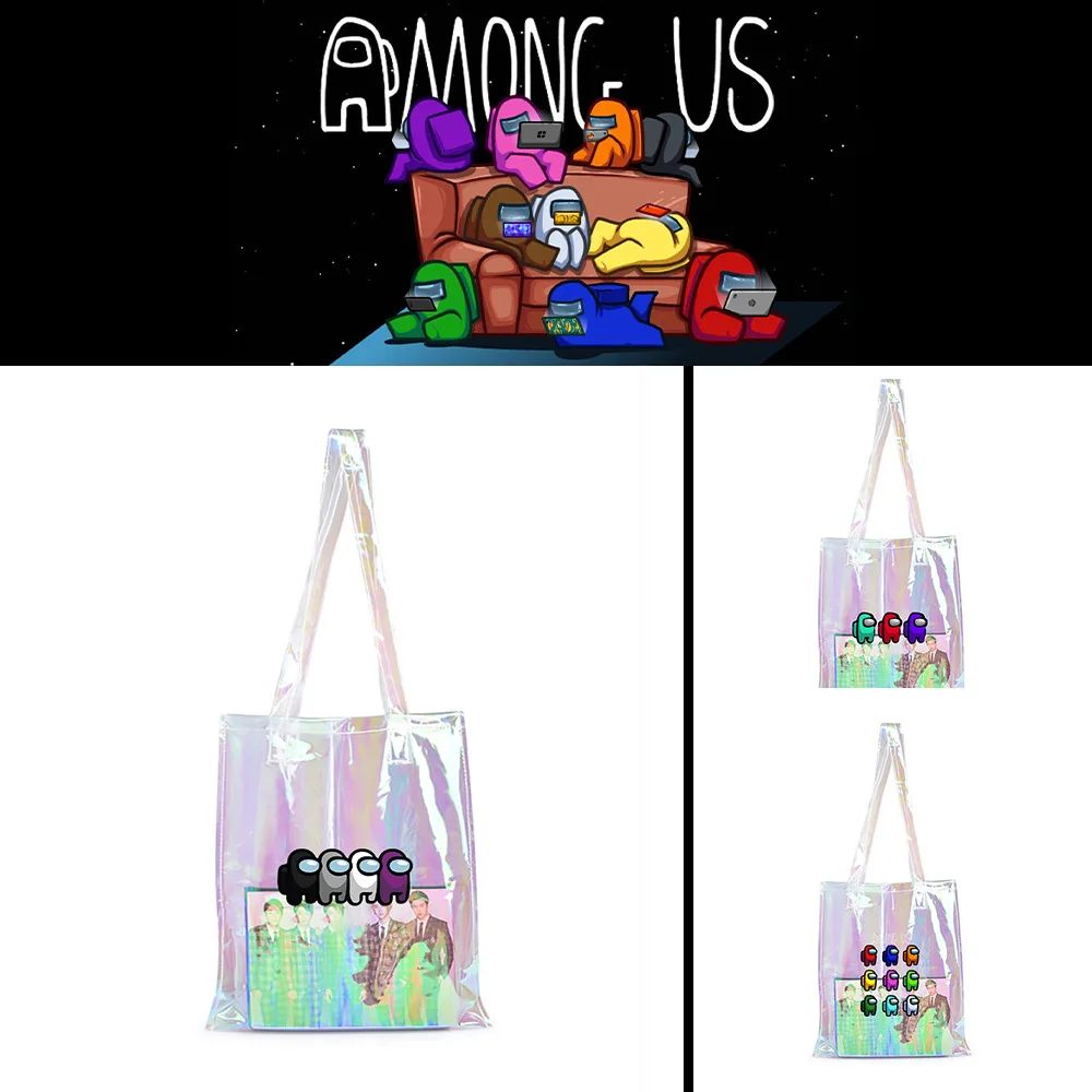 Лазерная сумка среди нас кожаная через плечо с голограммой Студенческая женская