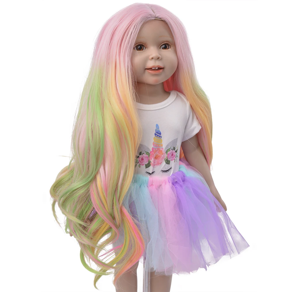 Парики только для кукол парики с эффектом омбре желтого и розового цветов