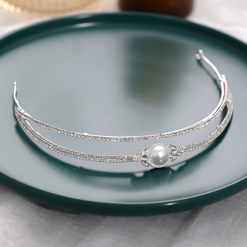 Невесты свадебные украшения для волос в виде короны Модные Простые свадебная