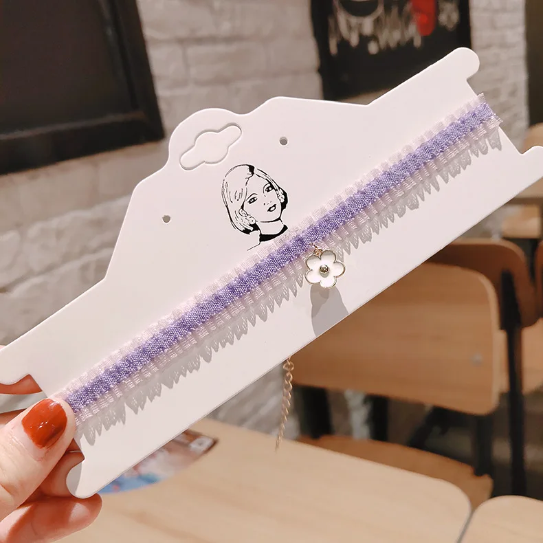 Женское Ожерелье-чокер с волнистыми точками ожерелье кружевное бархатное