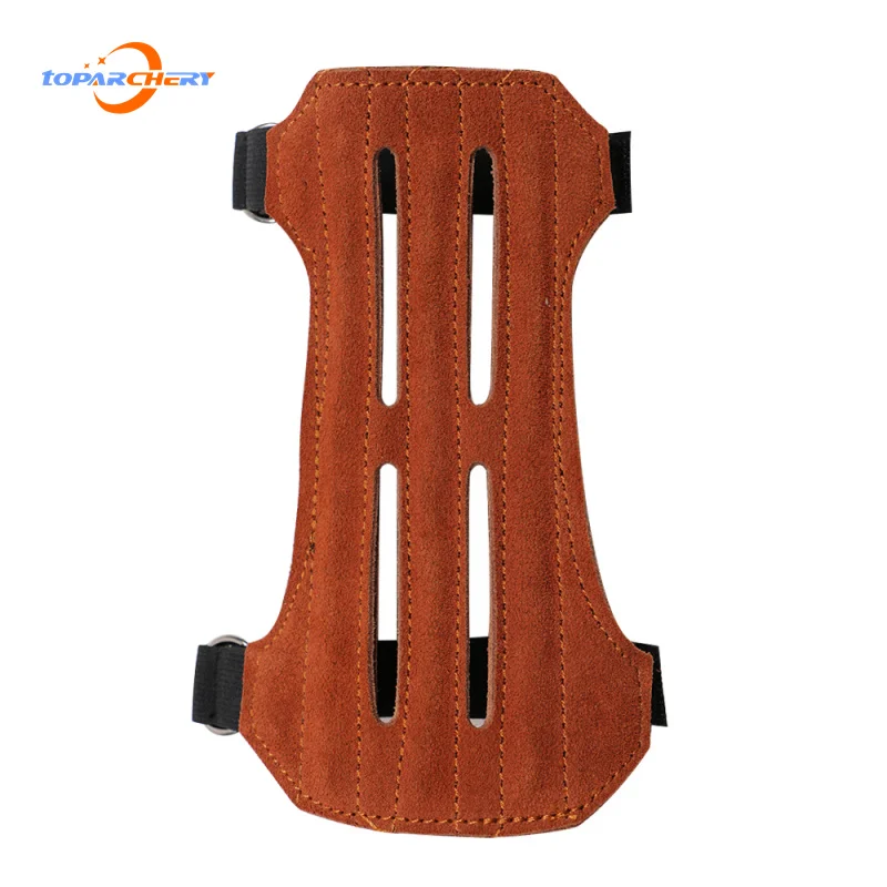 Защитный нарукавник для стрельбы из лука с 3 кожаными ремешками защитный