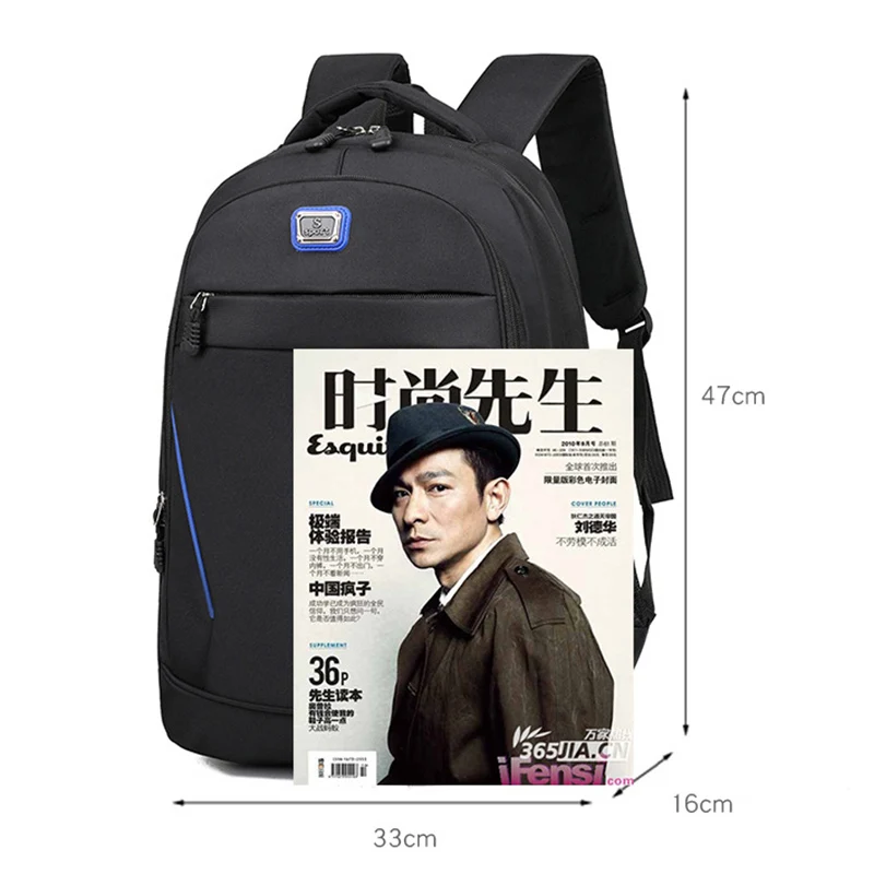 

New Casual Fashion Men's Backpack Nylon Material Multi-function Large Capacity Business Computer Student Travel Bag