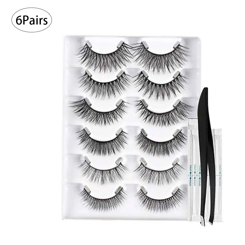 

Magnetic Eyelashes False Eyelash Set Reusable Natural Waterproof 3D Eyelashes Eyeliner Tweezers Kits Eyelash Extension 14PCS
