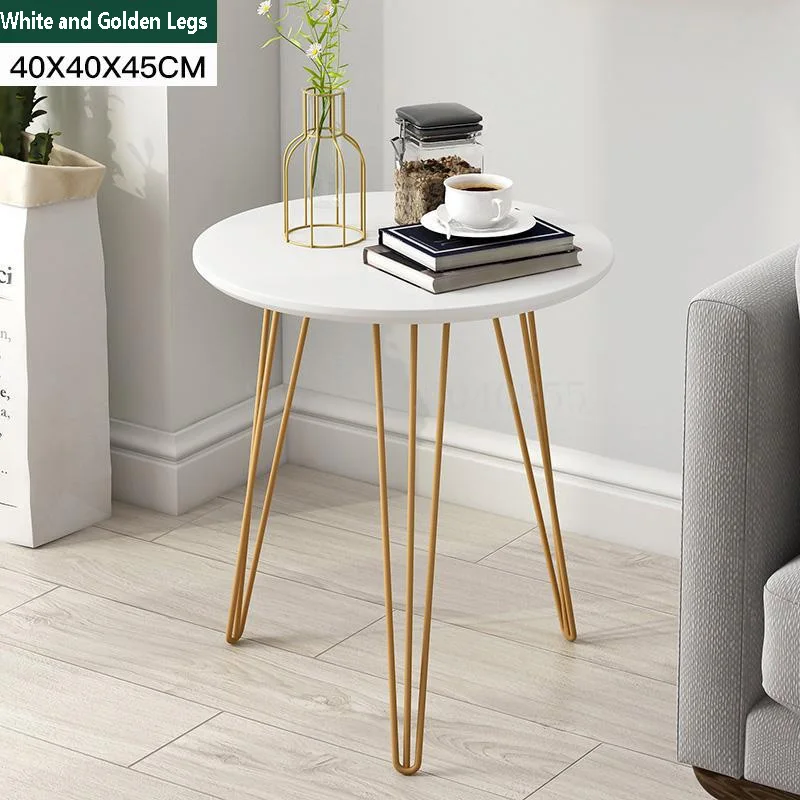 Круглый из кованого железа стол Скандинавский современный журнальный столик