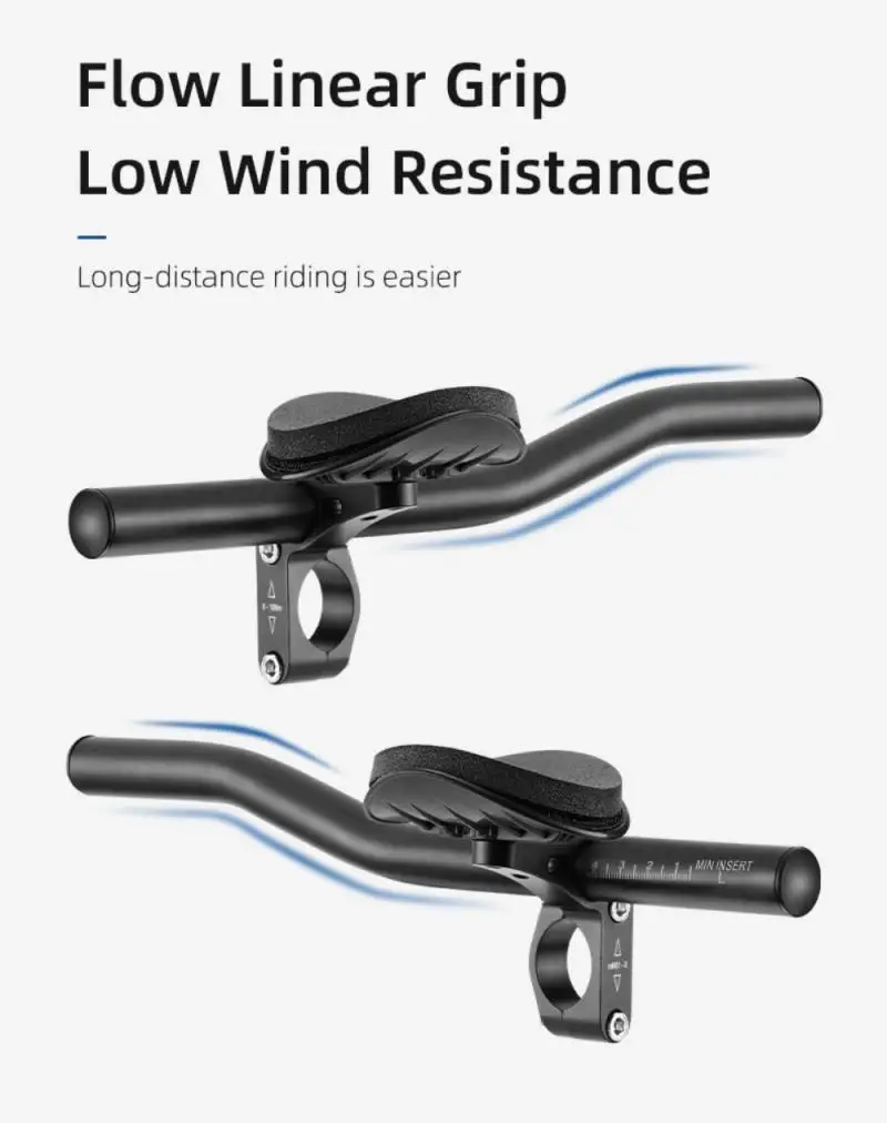 

Bicycle Aluminum Alloy Frosted Split Rest Bar Mountain Long-distance Rest Bar Road Bike Bend Bar Riding Equipment