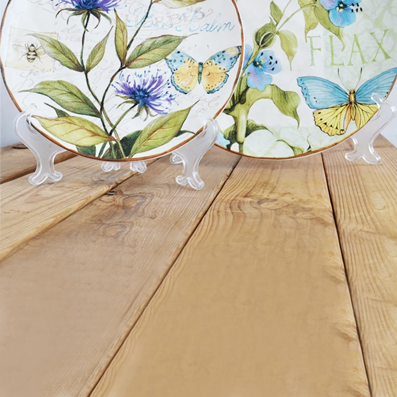 12 шт./компл. прозрачные пластиковые мольберты держатели для тарелок стеллаж