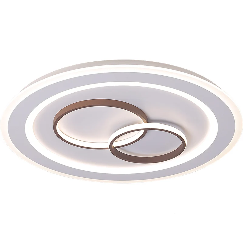 

Diameter 42/52/62/78CM Minimalist Modern LED Ceiling Light Brown+White Hardware+Acrylic Ceiling Lamp Bed room living room lights