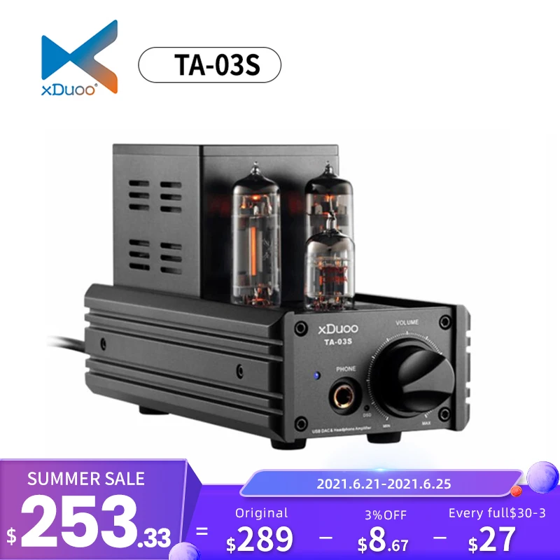 XDUOO TA 03S усилитель для наушников CS4398 * 2 XMOS U8 USB DAC 12AU7 6C19 ламповый Настольный 32 бит/192