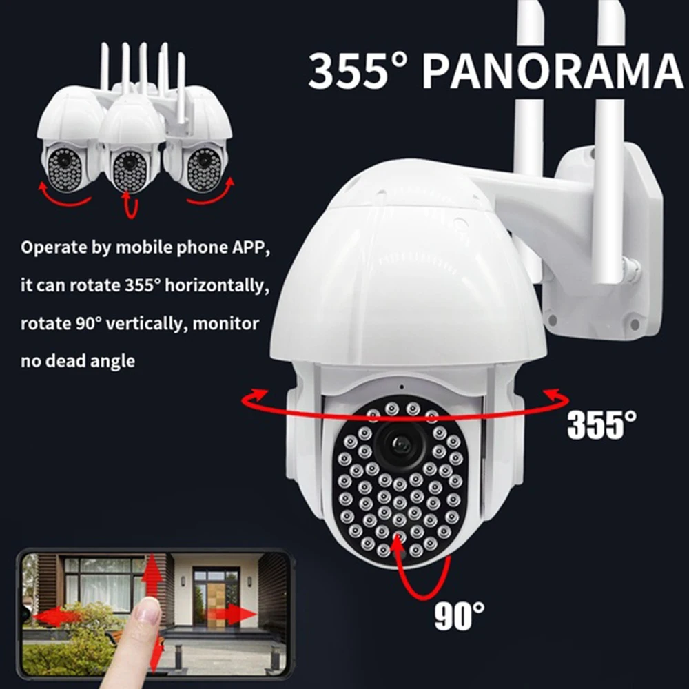 IP66 Wifi камера автоматическое отслеживание двухстороннее аудио Обнаружение