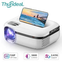 thundeal hd 5g wifi mini native 1280 x 720p projector td92 wifi proyector for phone home cinema smart beamer portable projector