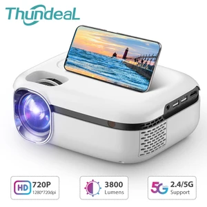 thundeal hd 5g wifi mini native 1280 x 720p projector td92 wifi proyector for phone home cinema smart beamer portable projector free global shipping