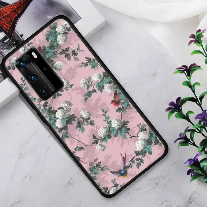 

Moskado Colorful Floral Leaves Phone Case For Huawei Nova 2 3 4 5 7 Plus E Pro Se Y5 Y6p Y7 Y8 Y9 Y10s Plus Fundas Cover
