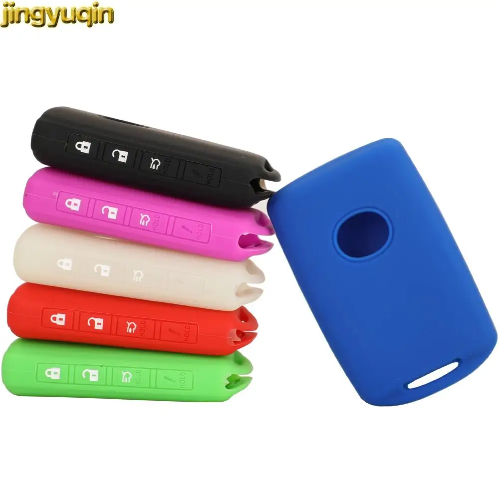 Чехол из силикона для ключа Jingyuqin для автомобилей Mazda 6 MX-5 Miata RF 3 Hatchback CX-30 2019 2020 2021 с защитой для пульта 2/3/4 кнопки.