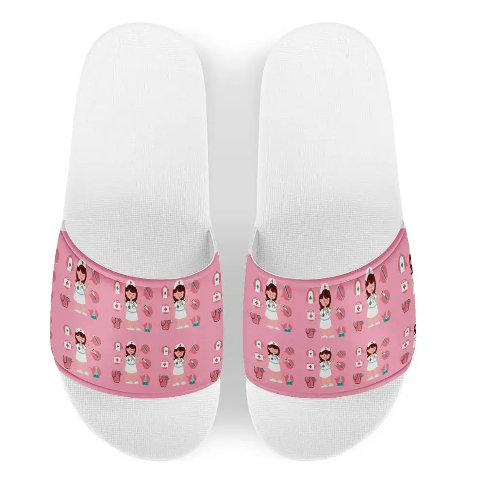 

Slippers Women nurse Pattern Platform Cartoon Outdoor Comfortable summber Beach Slides Soft Sole Women Flip-flops room shoes