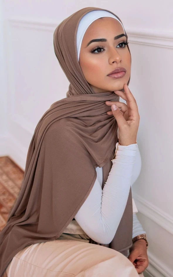 Fashion Modal Cotton Jersey Hijab Scarf Long Muslim Shawl Plain Soft Turban Tie Head Wraps For Women Africa Headband 170x60cm