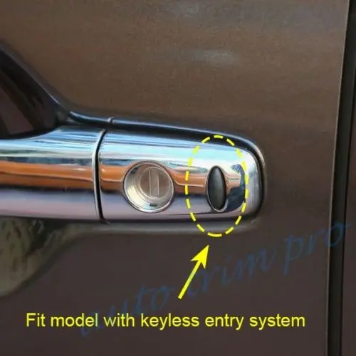Хромированная дверная ручка с крышкой без ключа защитная накладка для Mitsubishi