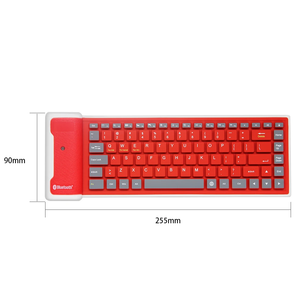 Bluetooth беспроводная Складная Водонепроницаемая мини клавиатура из силикагеля