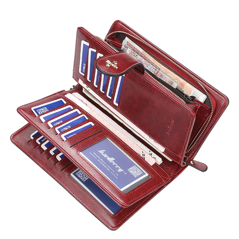 

Baellerry Many Departments Wallet Women PU Leather Long Purse Female Clutches Money Wallets Handbag Walet for Phone Card Holder