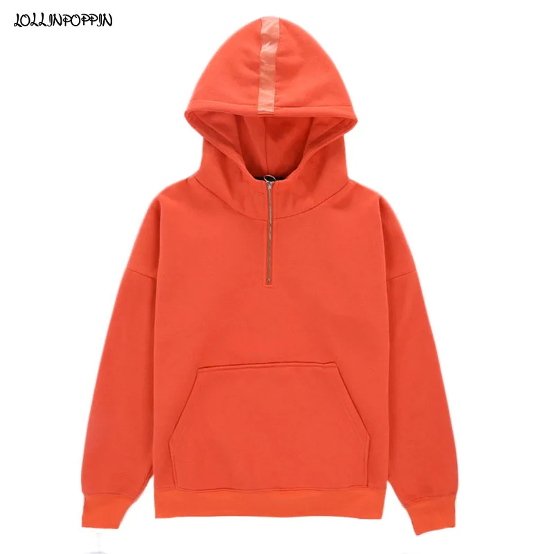 

Мужские оранжевые толстовки на молнии, флисовые толстовки с капюшоном и лентой, новинка 2020, Мужская черная толстовка с капюшоном и карманом кенгуру