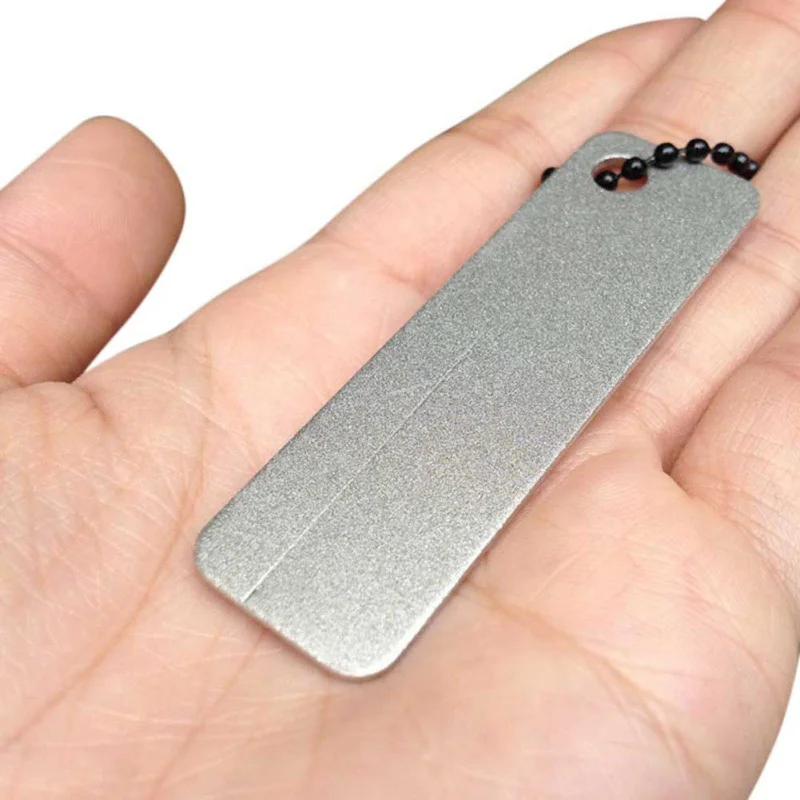 Cutlery Sharpener Rectangular Diamond Stone Steel Grinder Grindstone Finger Nail File Outdoor Key Chain EDC Tool for Fishhook | Спорт и