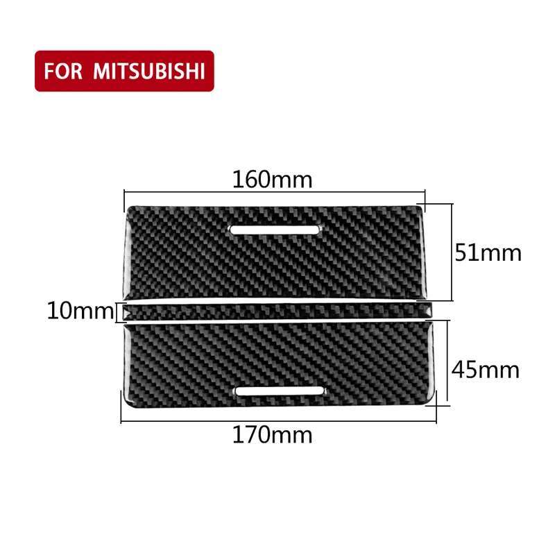 

For Mitsubishi Lancer 2010-2015 Car Center Console Storage Box Panel Trim Cover Carbon Fiber Sticker Styling Accessories
