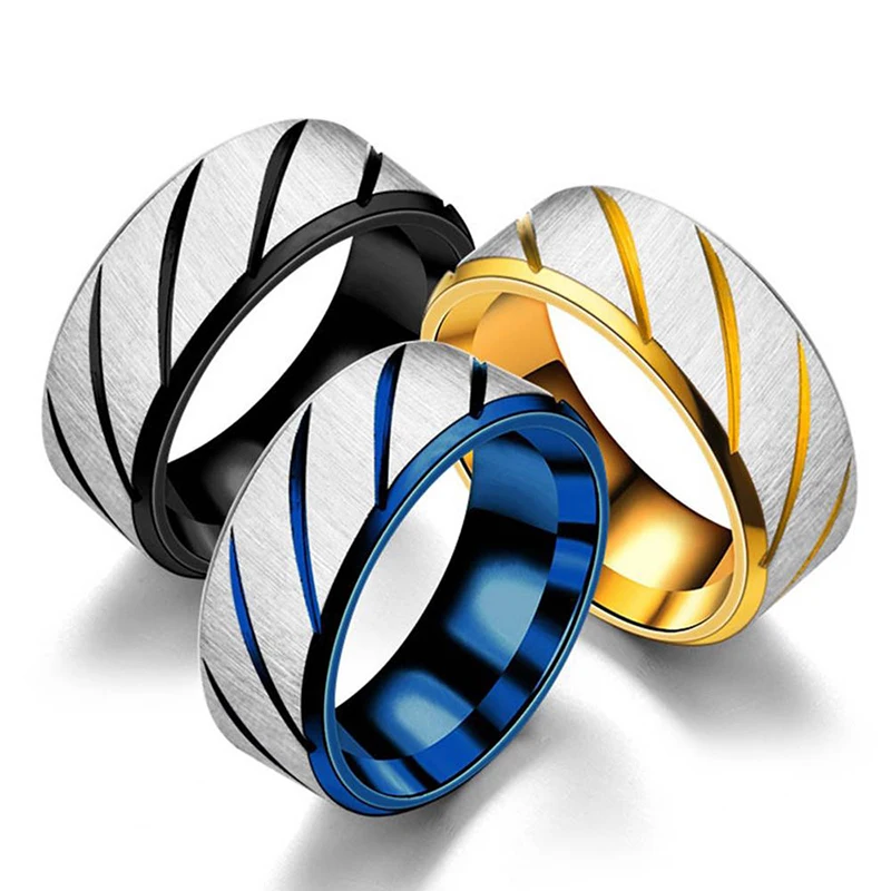 Модное кольцо из нержавеющей стали Внутренняя Дуга двойной скошенный край