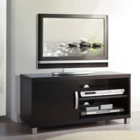 2 styles modern tv stand 35 5x15 25x17 5inch tv cabinet with storage shelf 1 door for tvs up to 40 blackus w
