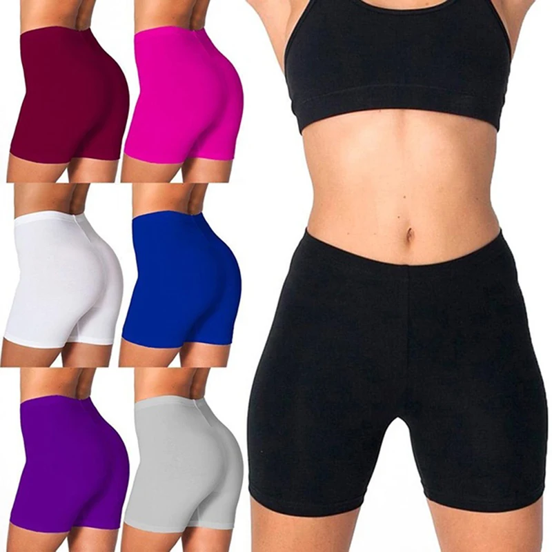 

Тонкие женские шорты с высокой талией для тренировок и йоги, черные Компрессионные спортивные велосипедные шорты для бега, облегающие эластичные колготки для спортзала, женские леггинсы