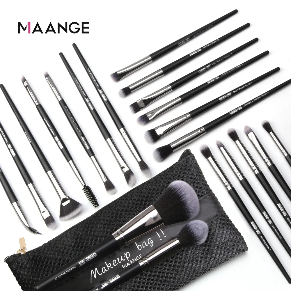 MAANGE 20 Eye Cosmetic Brush Suits with Screen Yarn Brush Package Makeup Tools High-end Gift for Women Hot Selling