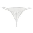 Женские мягкие дышащие хлопковые сексуальные стринги, прозрачные трусики, нижнее белье, стринги с низкой посадкой и бантом